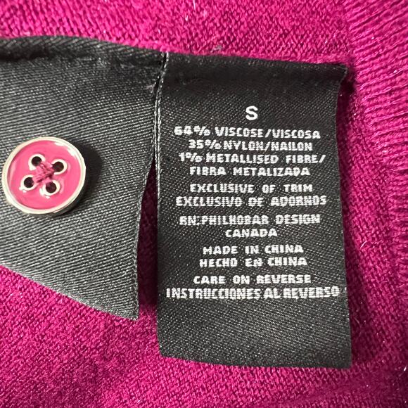 Nicole Miller Sparkle Metallic Button Front Women's Long Sleeve Cardigan Small - Picture 9 of 12